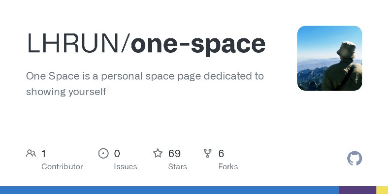 GitHub - LHRUN/one-space: One Space is a personal space page dedicated to showing yourself